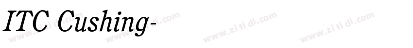 ITC Cushing字体转换